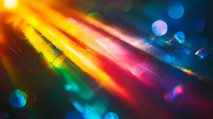 Wall Mural - blur colorful rainbow light