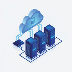 Poster - Cloud computing network with secure servers and data transfer  