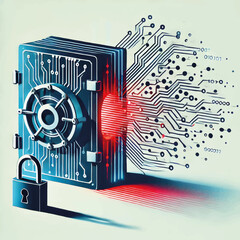Poster - Digital safe unlocking with data streams and binary codes  