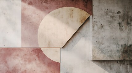 Poster - Minimal Geometric Wallpaper with Layered Abstract Design for Decor