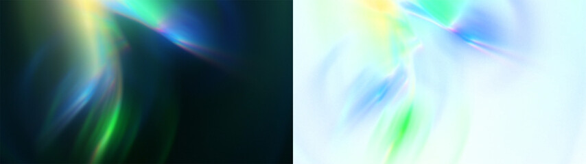 Poster - green burst prism overlay: abstract background with a burst of green light and a subtle prism effect