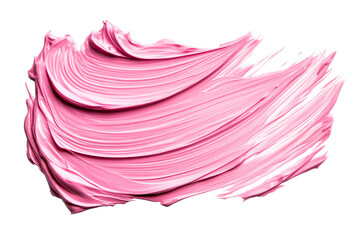 Wall Mural - bright pink paint stroke on a transparent background