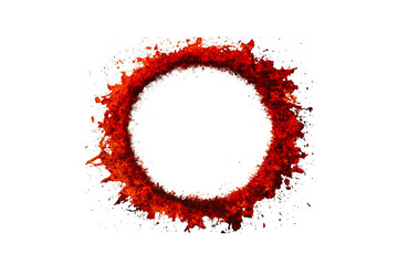 Wall Mural - circular red splash on transparent background for creative design