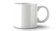 © soleh - A white ceramic coffee mug with a curved handle displayed clearly