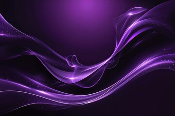 Poster - Sultry Deep Purple Background with Mesmerizing Glow Effects and Elegant Flow