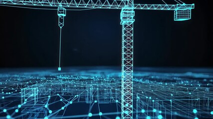 Poster - Digital Construction: A Cybernetic Crane Over a Networked Cityscape