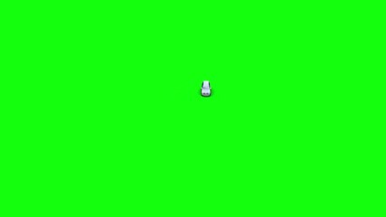 Wall Mural - generic 3d car crash test. car destruction. green screen isolate.