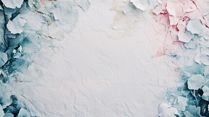 Poster - Crumpled White Paper Background with Torn Edges and Texture