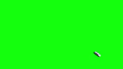 Wall Mural - generic 3d car crash test. car destruction. green screen isolate.