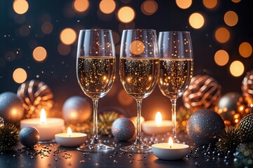 Poster - Radiant New Year Celebration Background for Festive Events