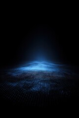 Poster - Abstract blue light pattern on a dark background with depth and texture