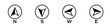 © Evi - Compass direction north, south, east and west. Set of compass arrows icons.  Vector illustration.