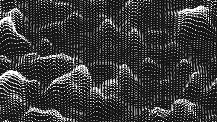Poster - point wave bump texture. abstract dot background. technological cyberspace background.