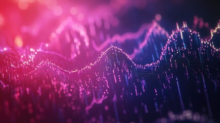 Poster - Abstract data visualization, vibrant colors, digital art, possible use for tech or design