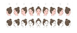 © Jeorge - Various face angles of beautiful woman character