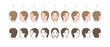© Jeorge - Various face angles of beautiful woman character