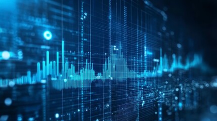 Fototapete - Abstract data visualization graphic background