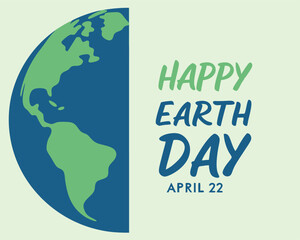 Celebrate Happy Earth Day on April 22nd with this cheerful design featuring the planet and festive typography, perfect for spreading environmental joy.