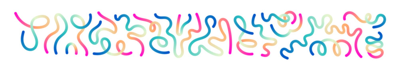 Wall Mural - abstract wavy gradient lines with fluid ribbon shapes, dynamic geometric pattern, and organic 3d des