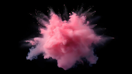 Poster - Vibrant powder explosion for design projects, featuring an abstract splash of bright colors