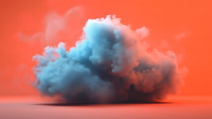 Poster - Dynamic background featuring a vibrant explosion of red and blue smoke creating depth and movement