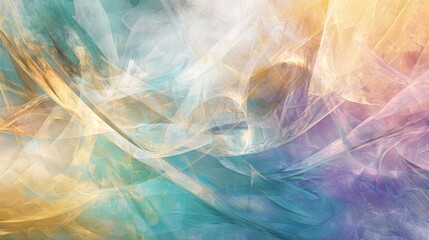 Aufkleber - Pastel hues blend seamlessly in an abstract composition, creating a stunning visual with a soft and dreamy atmosphere, evoking feelings of tranquility and wonder