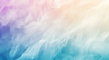 Poster - flowing, translucent fabric creates a dreamy, pastel-colored background with ethereal, abstract shap
