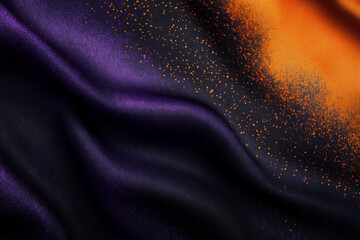 Fototapete - Purple orange black dark blue grainy gradient background, noise texture modern abstract header poster large banner design, copy space