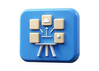 Aufkleber - Conceptual Planning: A striking, graphic representation of a business strategy and organizational goals