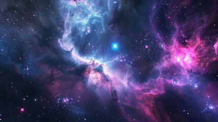 fantasy deep space wallpaper, ai-generated starfield