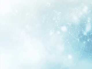 Fototapete - White and light blue medical abstract gradient background with molecules. web banner. Medical background in white and light blue gradient with molecular design.Science, technology and medical