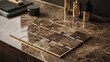 © Ant - A modern puzzle resting on a marble surface, surrounded by elegant accessories, creating a sophisticated and artistic aesthetic.