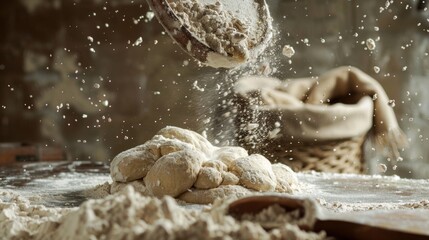 Poster - Master the art of baking bread with hands-on flour techniques and dough preparation for all skill levels Generative AI