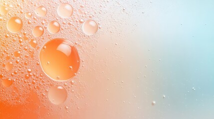 Wall Mural - mesmerizing macro photography, water droplets on glass with serene blue abstract background