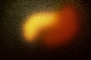 Circle round spot stain line light oval ellipse lightspot ray. Black dark green red orange yellow abstract background. Bright glow shine glare fire flash. Noise grain. Design.