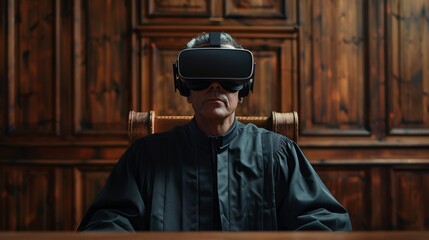 Poster - Virtual reality trial with judge using augmented reality in innovative judiciary process