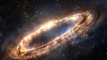 Poster - exploring the beauty of a spiral galaxy in deep space at night