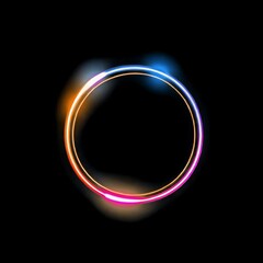 Wall Mural - glowing cosmic energy circle animation isolated asset, transparent 4k video, alpha channel, prores 4