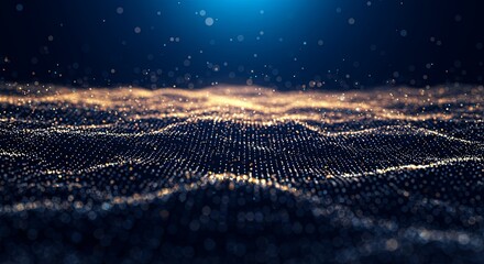 Poster - A computer generated image of a blue ocean with a lot of small dots