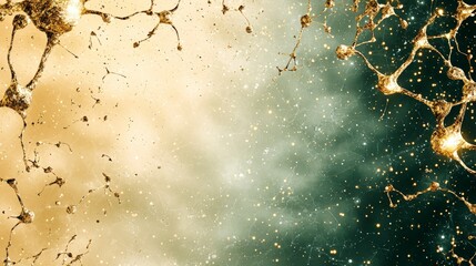 Poster - Neural Network's abstract background: Delve into the intricate realm of the neural networks with this stunning abstract backdrop, offering a glimpse into the complex beauty of interconnected systems.