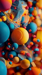 Poster - Abstract Colorful 3D Sphere Composition