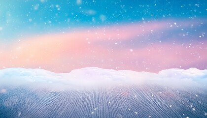 Wall Mural - pastel sky with snow background