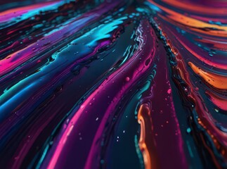 Fototapete - Abstract glass-like liquid tendrils weaving.