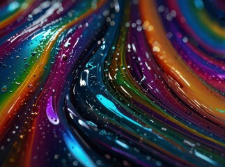 Fototapete - Abstract glass-like liquid tendrils weaving.