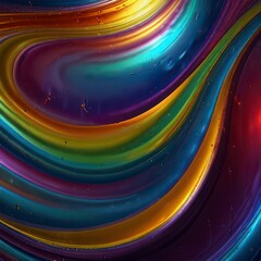 Fototapete - Abstract glass-like liquid tendrils weaving.
