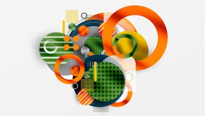 Aufkleber - Abstract background - layered geometric shapes with smooth gradients and transparency