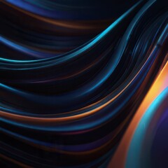 Fototapete - Abstract glass-like liquid tendrils weaving.