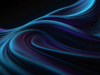 Fototapete - Abstract glass-like liquid tendrils weaving.