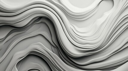 Fototapete - Smooth modern white background with elegant fluid lines and a high-end business feel.