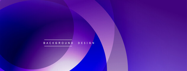 Aufkleber - Layered circular shapes in vivid colors form a gradient-rich abstract design with smooth transitions, depth effects, and a modern, futuristic aesthetic